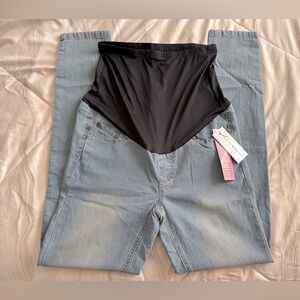 Maternity Jeans with Black Belly Band